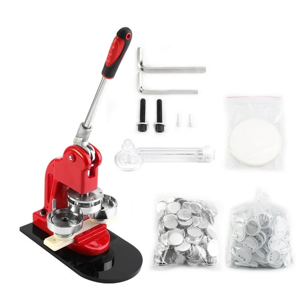 Buttonmaschine 58mm 2,28/" 100 Stück Drehen Kleidung Badgemaker Stahlgriff